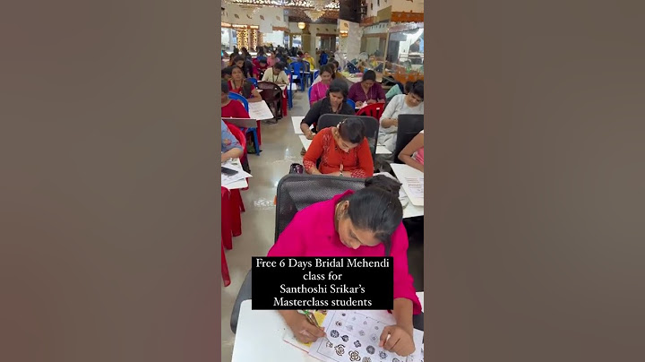 Free Mehendi class for Santhoshi Srikar’s Masterclass students.. Read the description