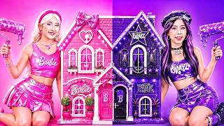 Soft Barbie Vs Alt Bratz In Doll Room Makeover Challenge!