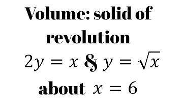 Finding the volume of a solid generated by rotating a region about a different line