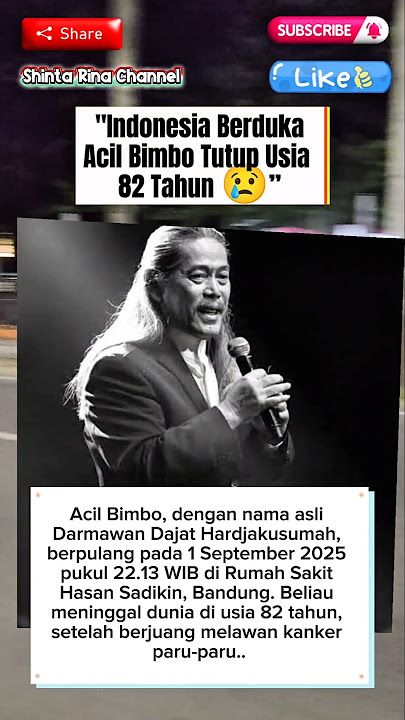 โIndonesia Berduka! Acil Bimbo Tutup Usia 82 Tahunโฆ ๐ขโ #viral #beritaterkini #shortsvideo