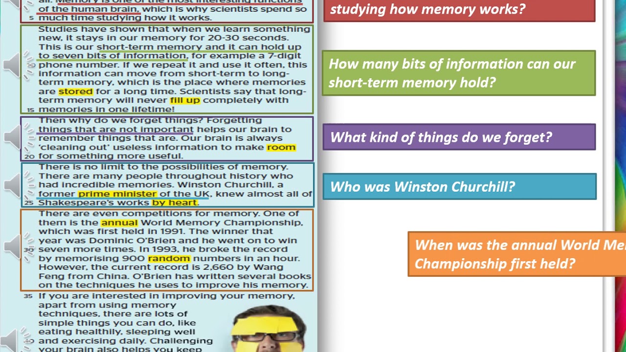 Reading memory 2 YouTube