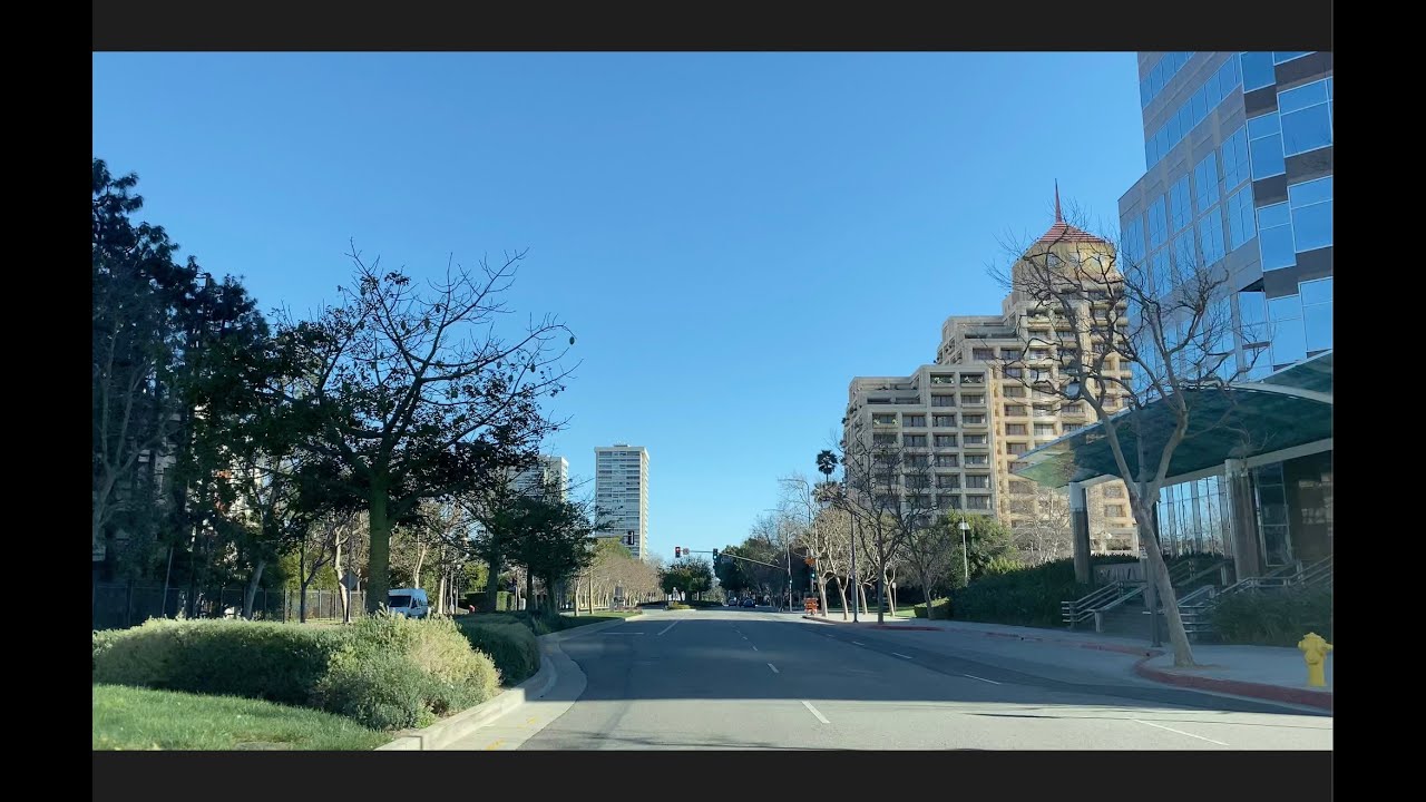 Drive Around Century City - Los Angeles - 2021 - 4k