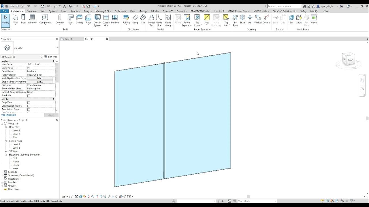 R26 How to make Curtain Wall Revit Tutorial Beginner YouTube