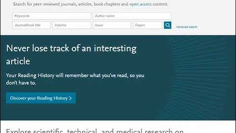 Using personalized features in ScienceDirect