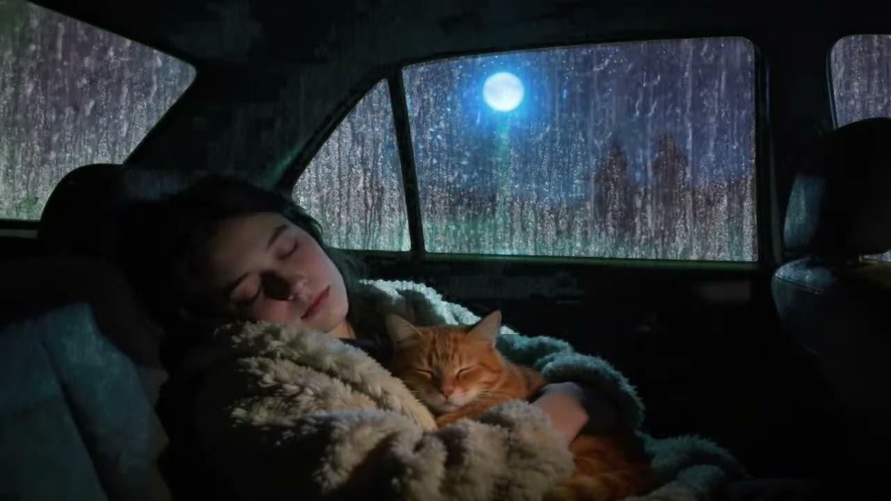 Comforting Rain with Thunder in the Car 😌 Relaxing Rain ASMR for Insomnia