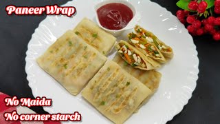 बच्चों के लिए बिना मैदा बिना कॉर्नस्टार्च डाले बनाओ हेल्दी पनीर wrap | Suji Paneer Wrap | Paneer |