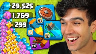 JUNTEI TODOS OS MINÉRIOS E MAXIMIZEI MINHAS HABILIDADES NO CLASH OF CLANS!