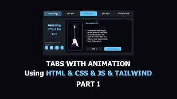 Tabs with animation | Using HTML & CSS & JavaScript & Tailwind CSS