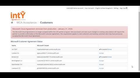 Microsoft Customer Agreement Portal Demo