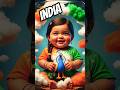 India's Joy: Laughing AI Baby Girl with Braid, Winking Eyes & her Plush Peacock! #india