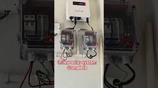 3.3KW Solar System Wiring Complete ⚡#trending #viral #solarsystem