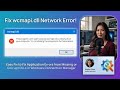 Fix wcmapi.dll Network Error!