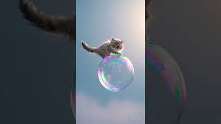 OpenAI Sora - Whimsical Bubble Cat screenshot 2