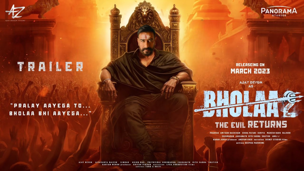 Bholaa 2   Trailer  Ajay Devgn  Abhishek Bachchan  Tabu  Amala Paul Raai Laxmi Amala Panorama