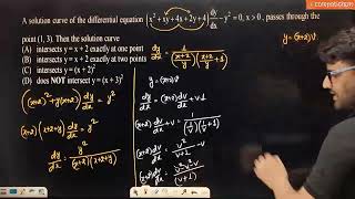 A solution curve of the differential equation passes through the | JEE ADVANCED 2016-PAPER-1
