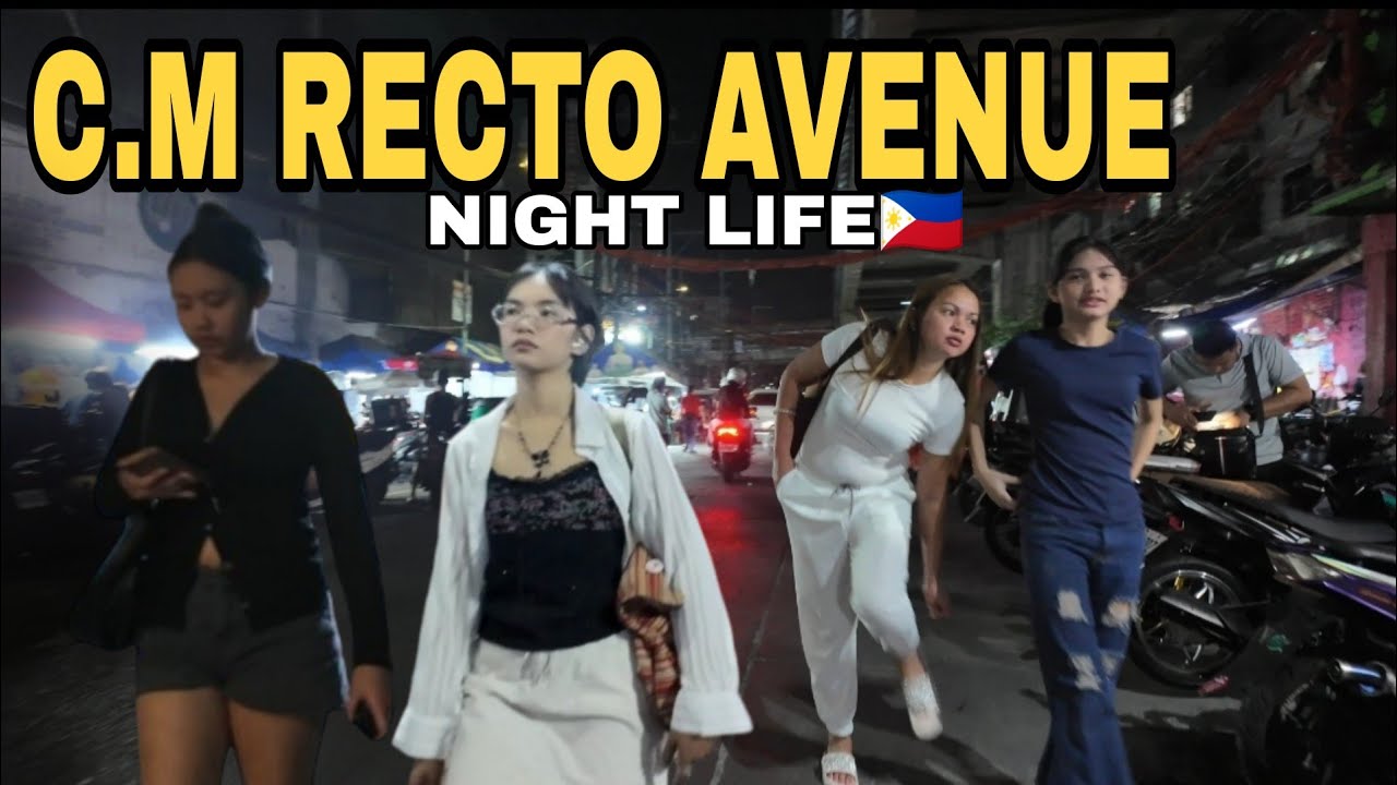 This Is Manila Night Life: Walking From Quiapo to C.M Recto Avenue, Manila|Walk Tour In 4K Ph🇵🇭