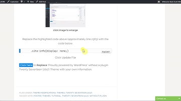The Style css method for removing ‘Proudly powered by WordPress’ in the Twenty Seventeen 2017 footer