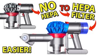 Easy HEPA Filter Conversion for DYSON V7, V8 Cordless Battery Vacuum to Replace Foam Filter - SV11