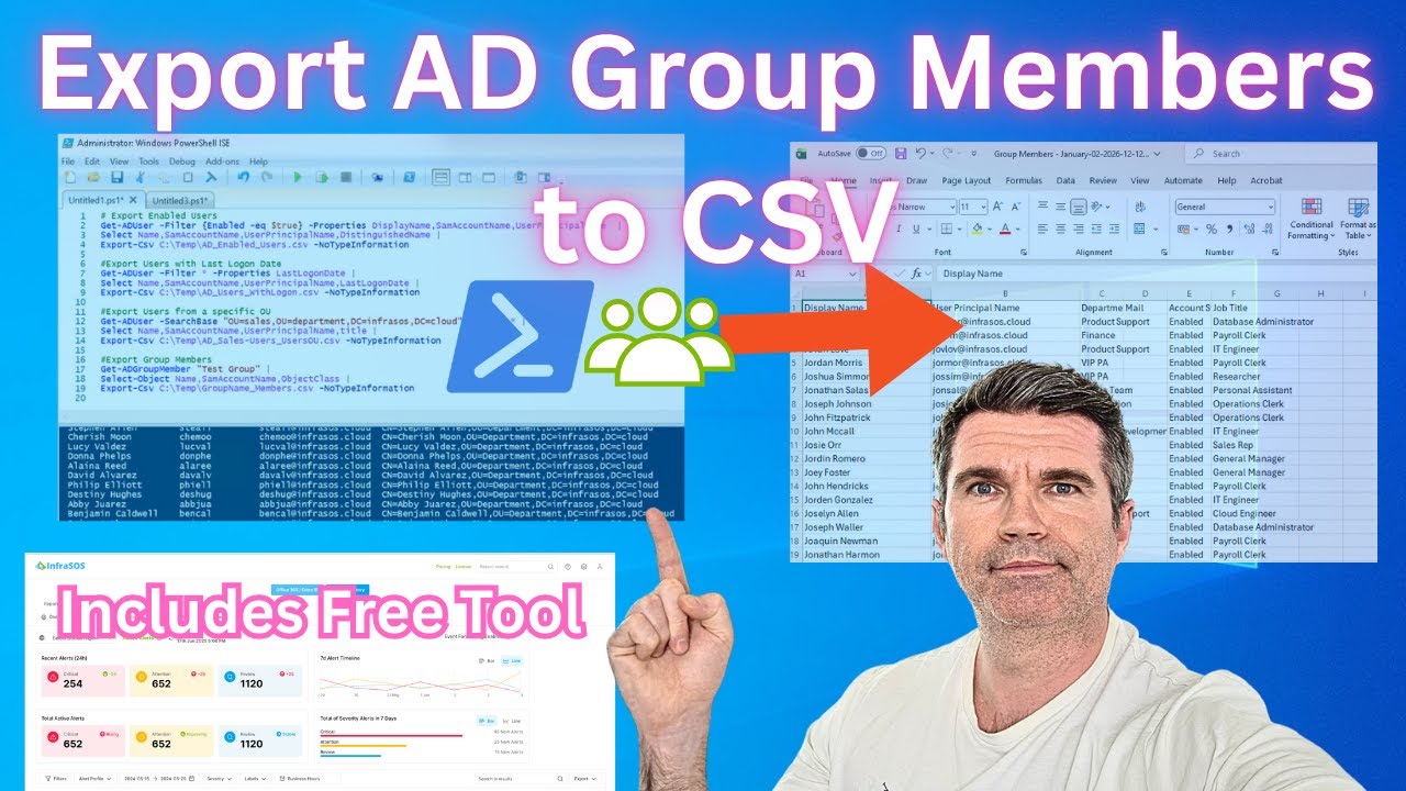 How to Export Active Directory Group Members to CSV (PowerShell & Free Tool)