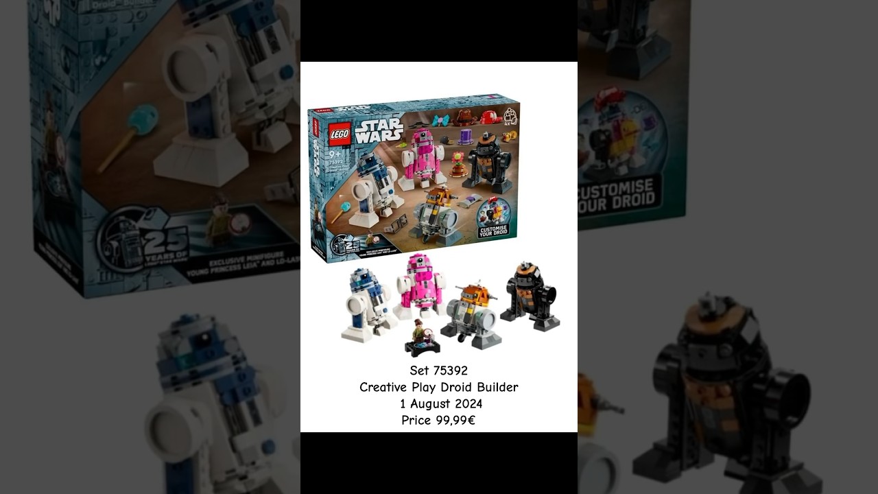 🔥 News Lego Star Wars Set 75392 - Creative Play Droid Builder - 1 August 2024 - Price 99,99€ 