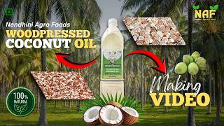 Wood Pressed Coconut Oil Making Process | Traditional Cold Pressed Coconut Oil Factory 🥥