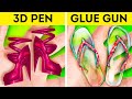 GLUE GUN vs 3D PEN || Amazing Crafts & DIYs