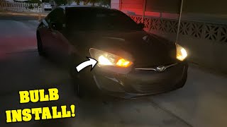 How to Replace Headlight Bulbs for a Hyundai Genesis Coupe! (EASY INSTALL)