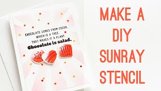 MAKE A SUNRAY BACKGROUND WITH THIS DIY STENCIL HACK