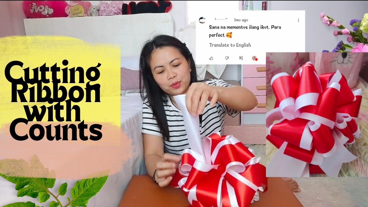 How to make cutting ribbon with counting ️-Hazel Diaries - YouTube