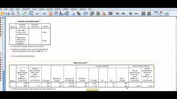 hierarchical multiple regression with SPSS