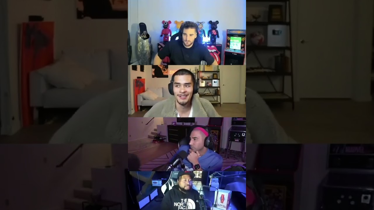 Adin Ross using AI Face Changer on Akademics Podcast 