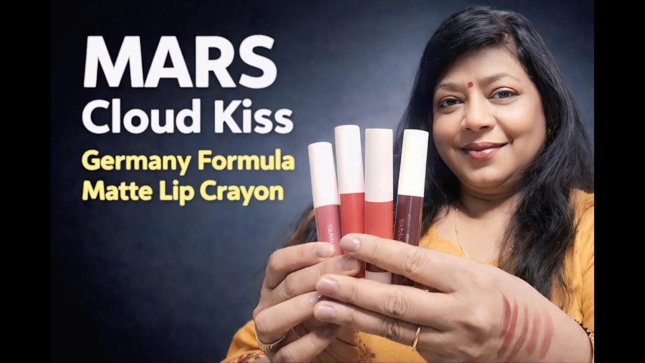 MARS Cloud Kiss Soft - Matte Lip Crayon Swatches I Aparna Rajan