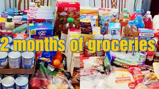 *New 2 month Huge grocery bulk haul + refilling my prepper pantry #food