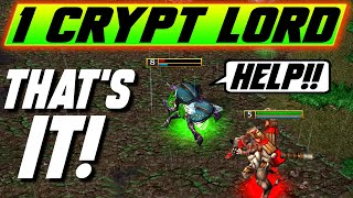 1 CRYPT LORD, NOTHING ELSE! - WC3 - Grubby