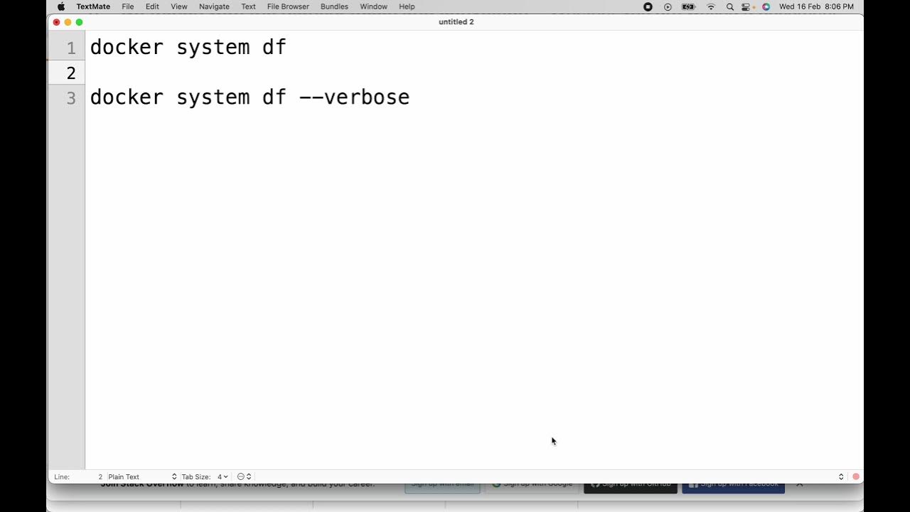 docker system df command is used to get the disk usage of all the