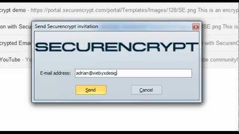 Sending invitation with Internet Explorer - SecurEncrypt