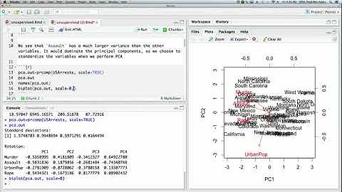 Statistical Learning: 12.R.1 Principal Components