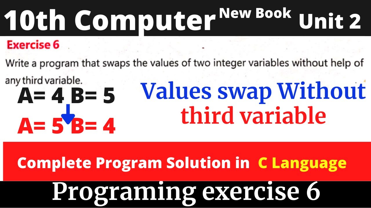 How to swap two numbers without using a temporary variable. C program ...