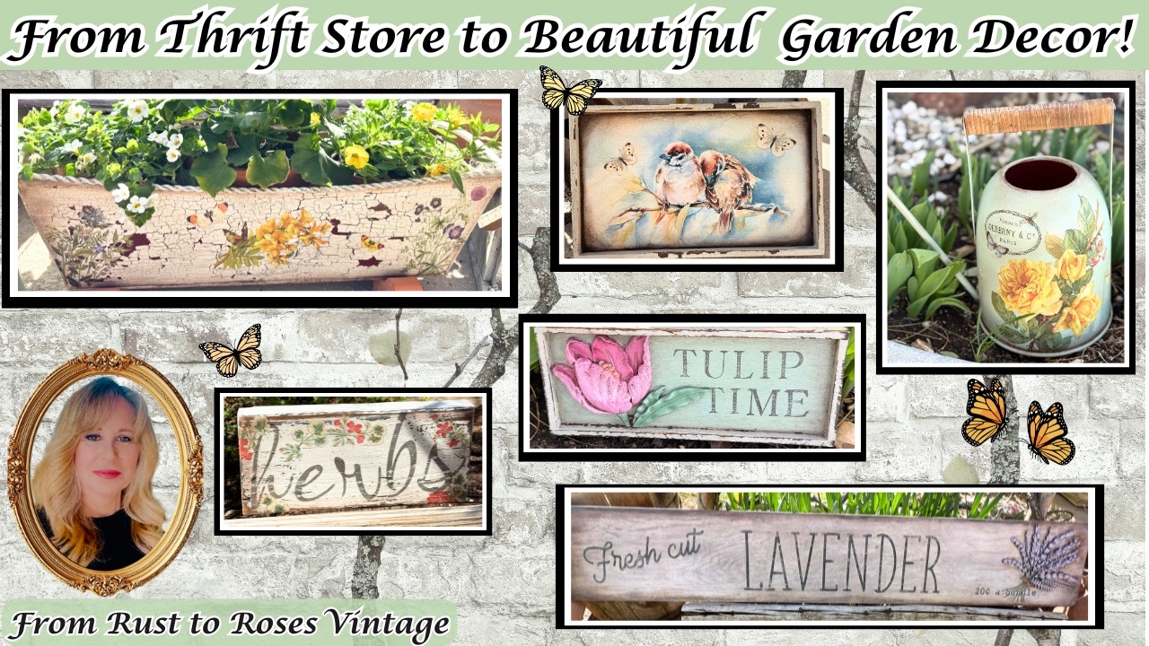 From Thrift Store to Beautiful Garden Decor! Six Thrift Flips That Add Cottage Charm to Your Garden!