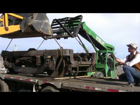 Virginia and Truckee Railroad -- New Car, Unloadin...