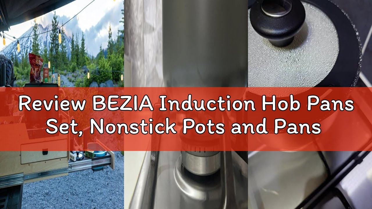 Review BEZIA Induction Hob Pans Set, Nonstick Pots and Pans Set 10 Pieces, Saucepan Sets with Detach