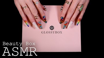 ASMR Glossybox Unboxing (🎧 soft spoken, tapping, scratching)