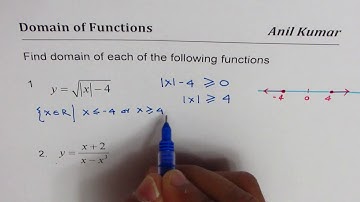 Domain of Absolute Squareroot and Rational Functions