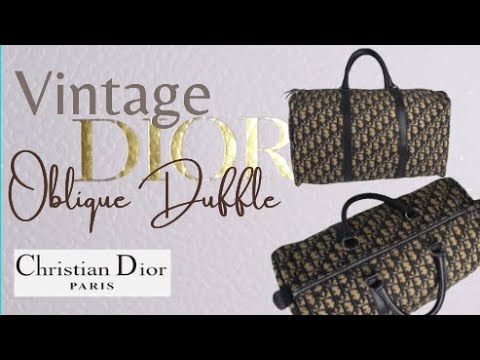 Dior Vintage Speedy Bag Blue Oblique Canvas