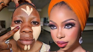 VIRAL 👉🔥😱 What She Wanted VS What She Got 😳 Gele & Makeup Transformation 🔥💄