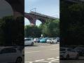 Azuma fast pass through Chester le Street heading south over viaduct #train