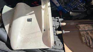 How to remove Evinrude Etec 150, 175, 200 hp outboard lower unit to replace water pump impeller