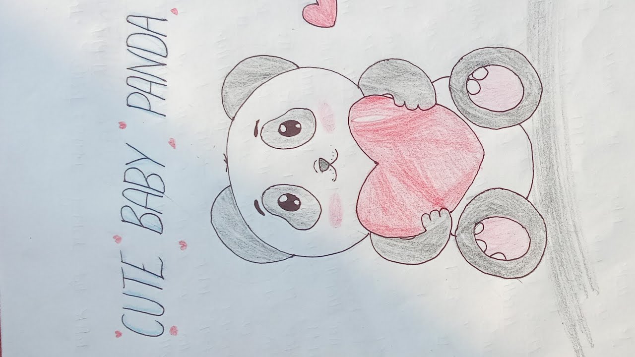 CUTE BABY PANDA DRAWING 😍❤️