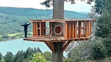 A Man Builds a Secret Tree House | From Start to Finish by @Wild_Hammer