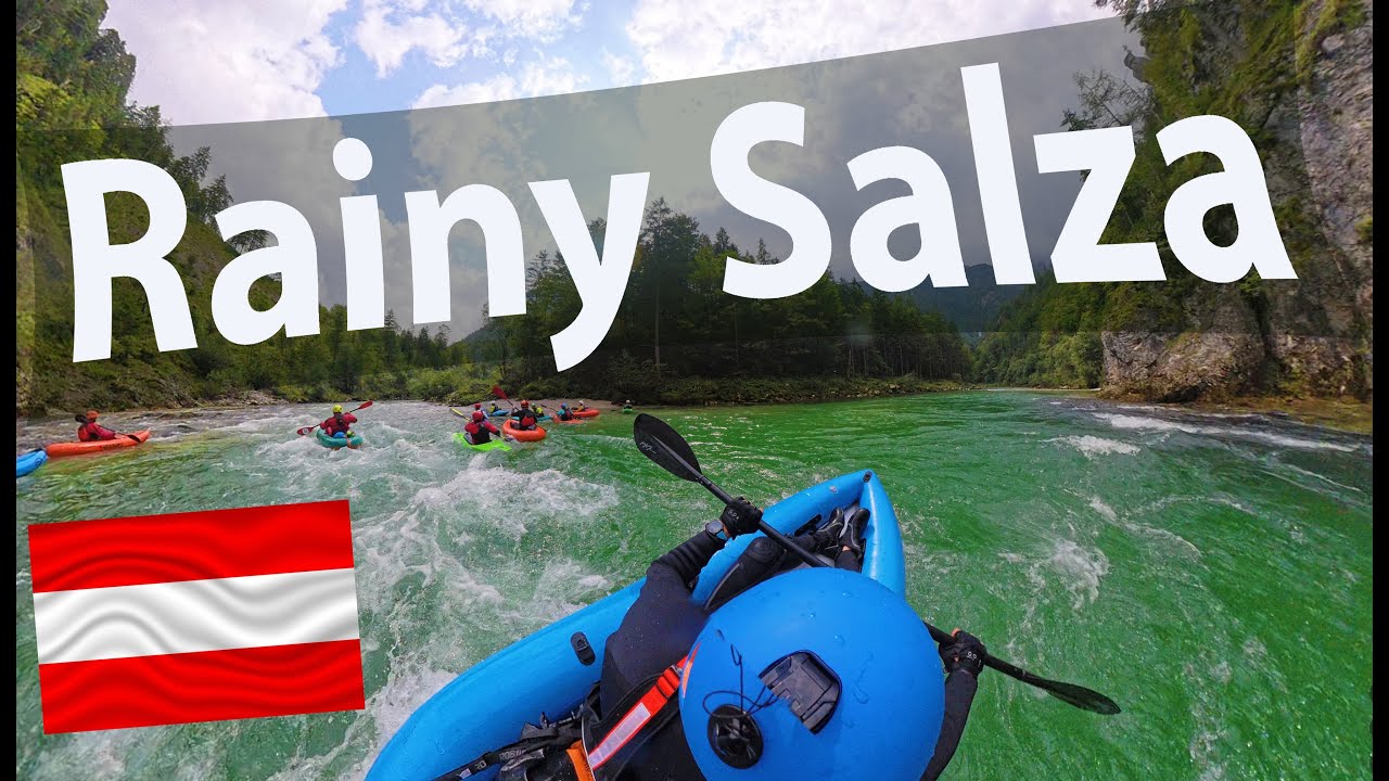 Packrafting  on the Salza River in Austria -  relaxing